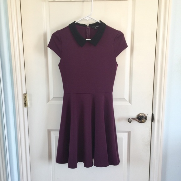 purple peter pan collar dress